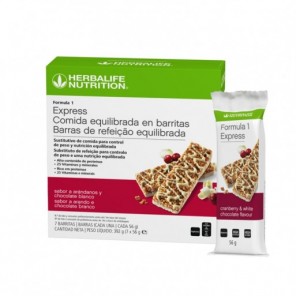 Fórmula 1 Express - Barras de Refeição Equilibrada Arando e Chocolate Branco 7 barras